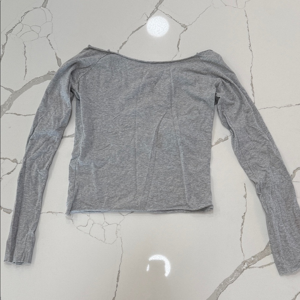 PacSun Heather Gray Long Sleeve Top